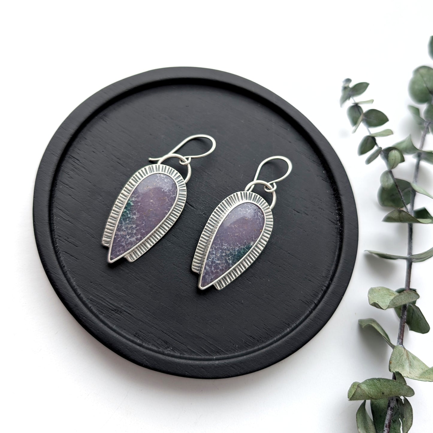 Grape Agate Statement Earrings