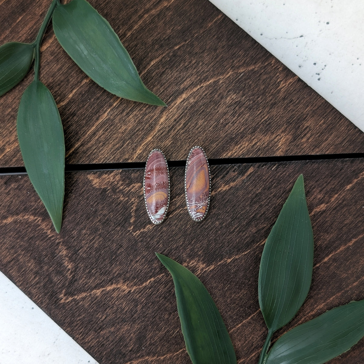 Owyhee Dendritic Jasper Stud Earrings