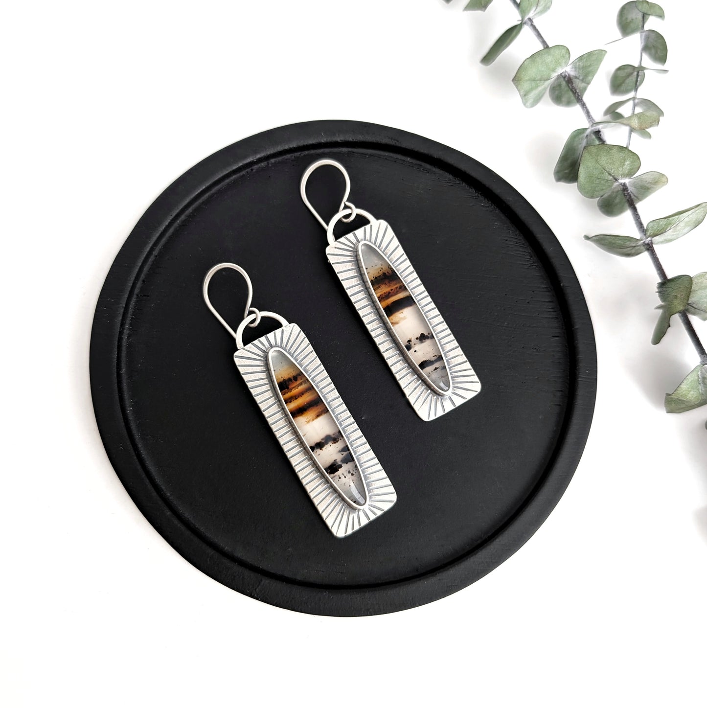 Montana Agate Statement Earrings