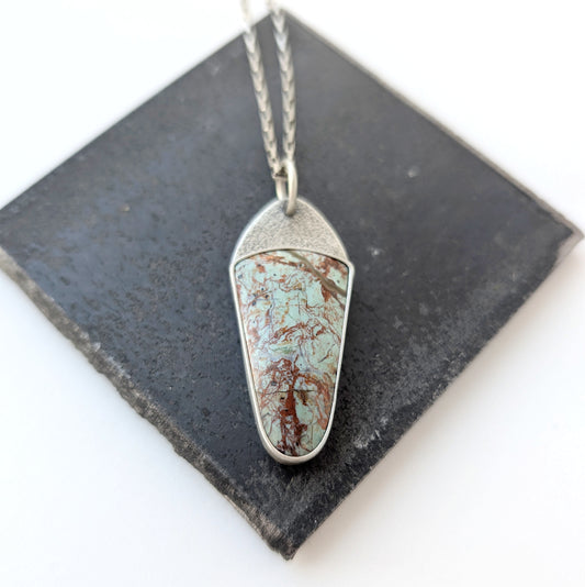 Chrome Chalcedony Pendant Necklace