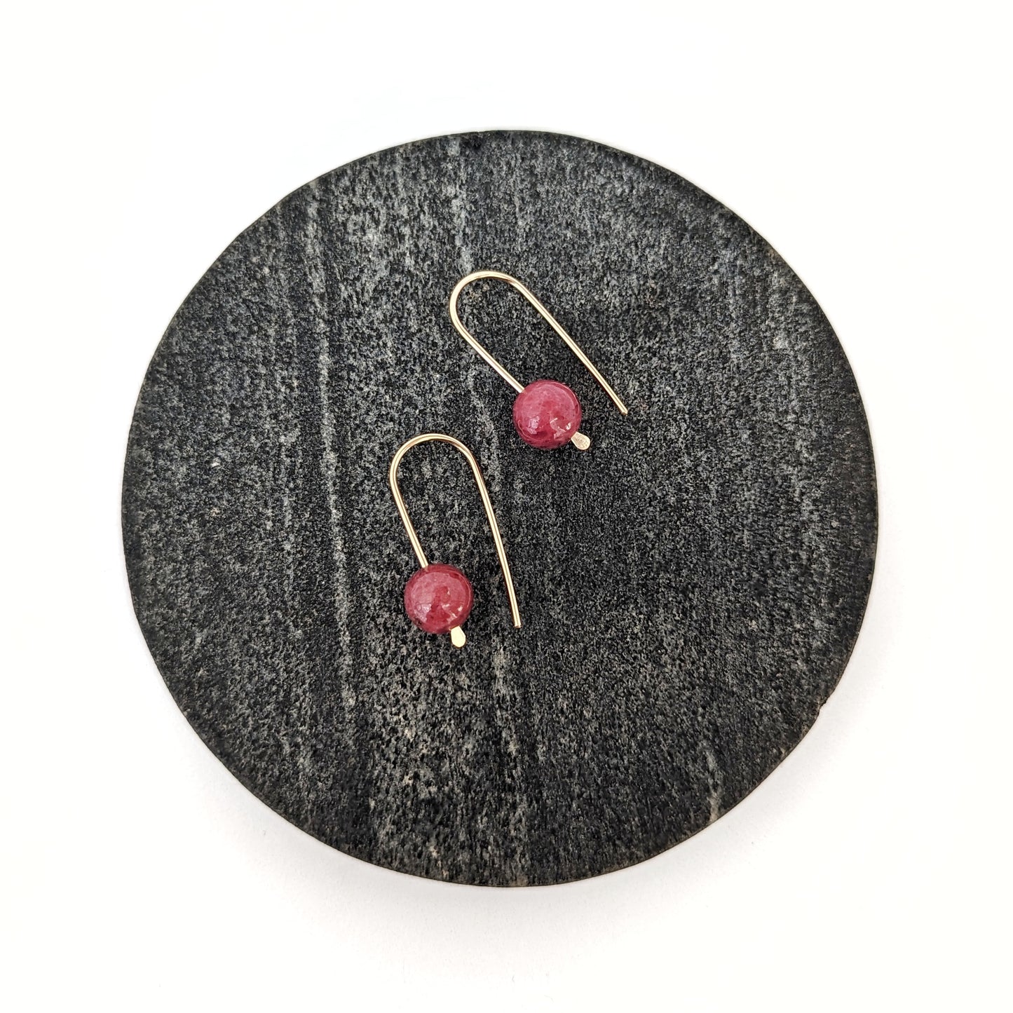 Open Hoops : Thulite : Made to Order