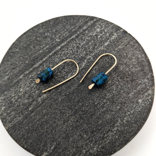 Open Hoops : Chrysocolla : Made to Order