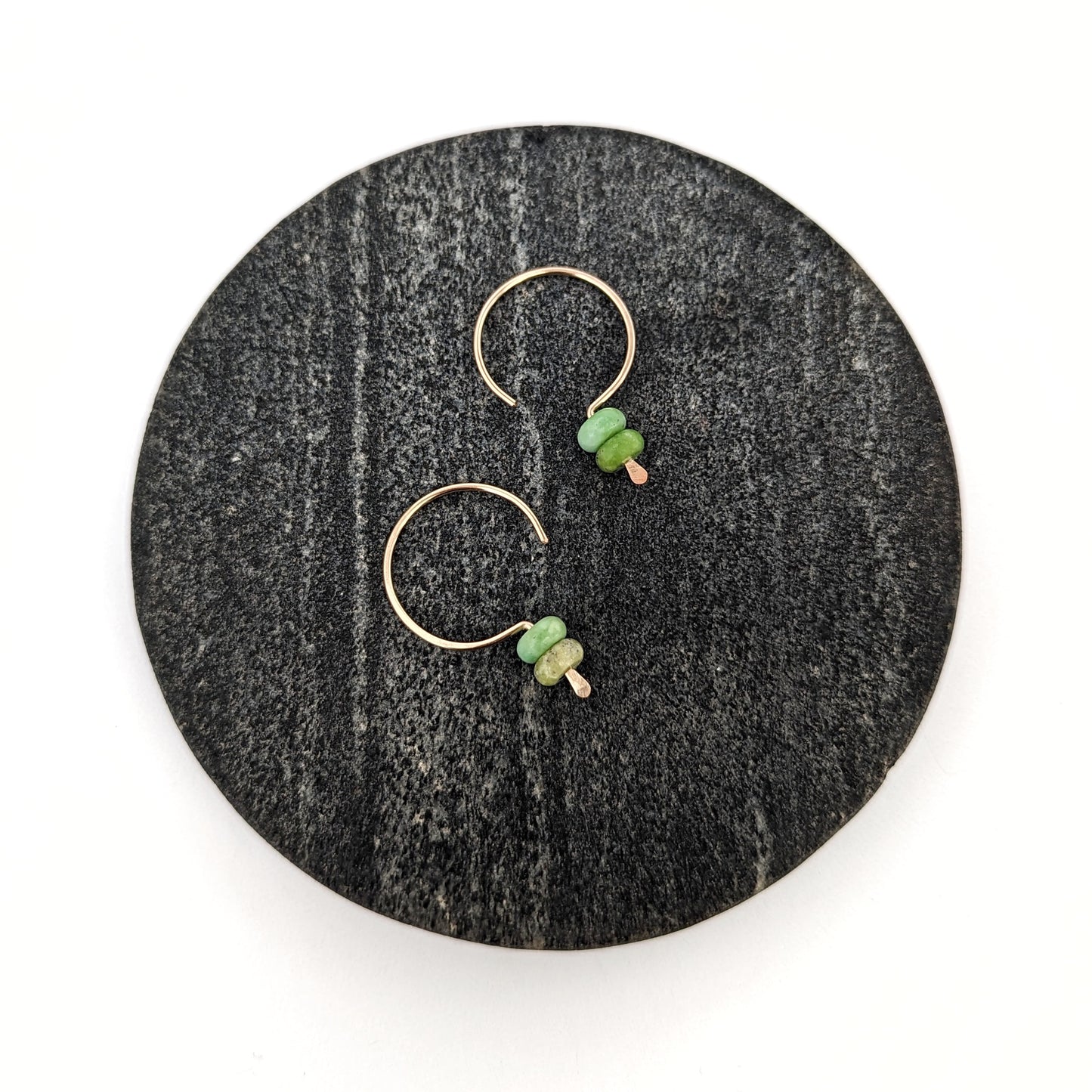 Hook Earrings : Chrysoprase : Made to Order