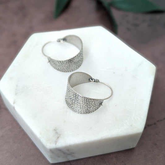 Textured Chunky Hoop Earrings