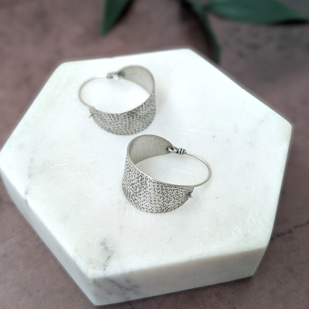 Textured Chunky Hoop Earrings