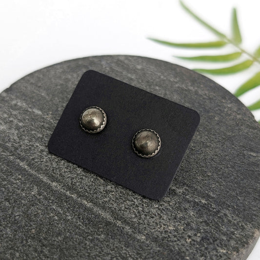 Sterling Silver Pyrite Studs