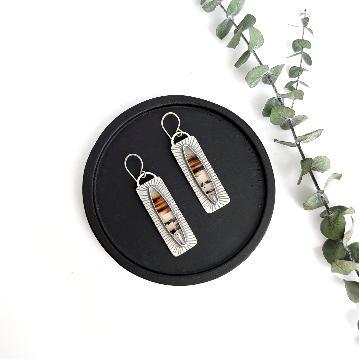 Montana Agate Statement Earrings