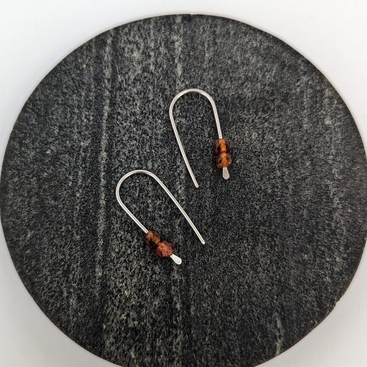 Open Hoops : Hessonite Garnet