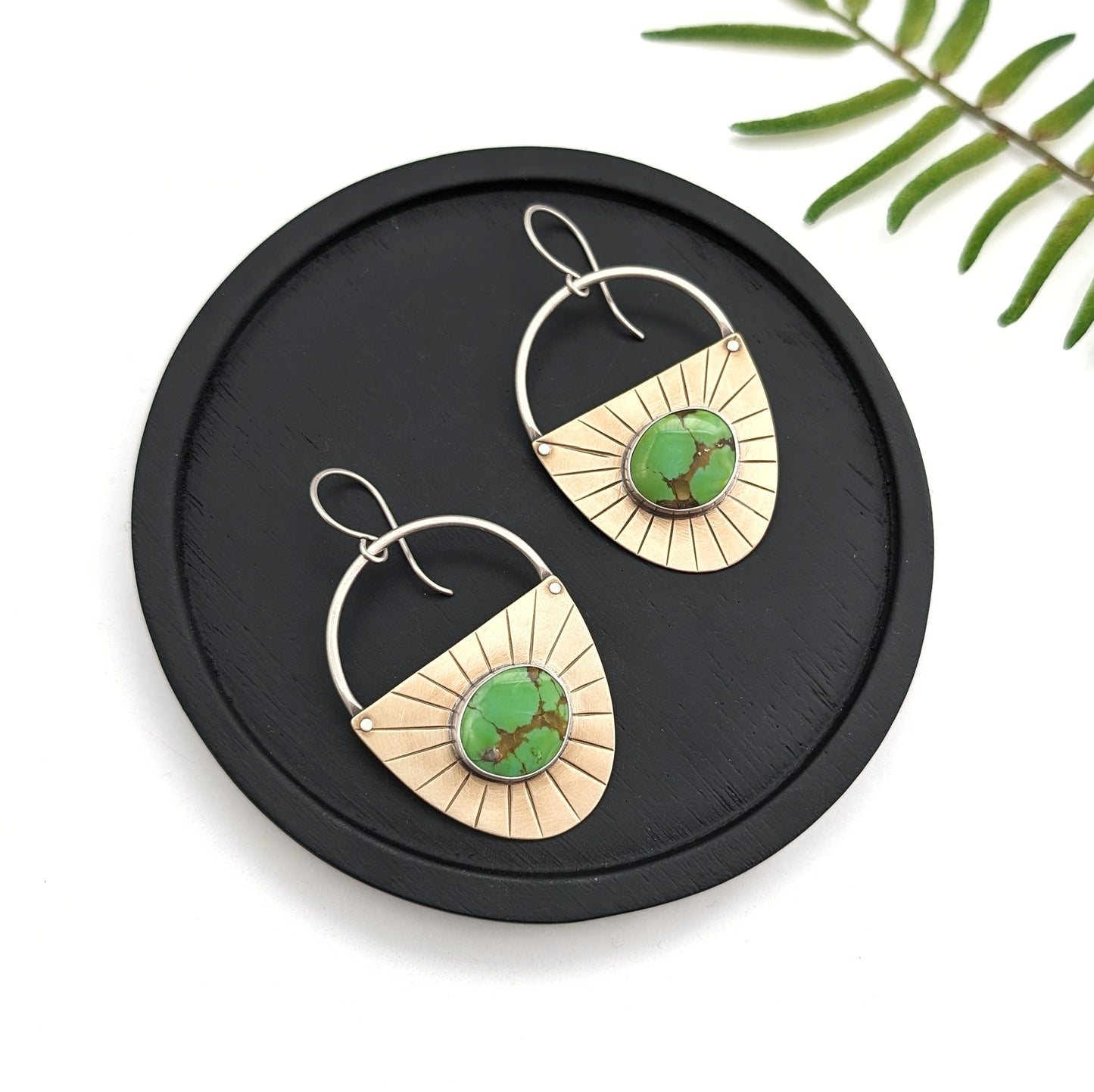 Sonoran Gold Turquoise Statement Earrings