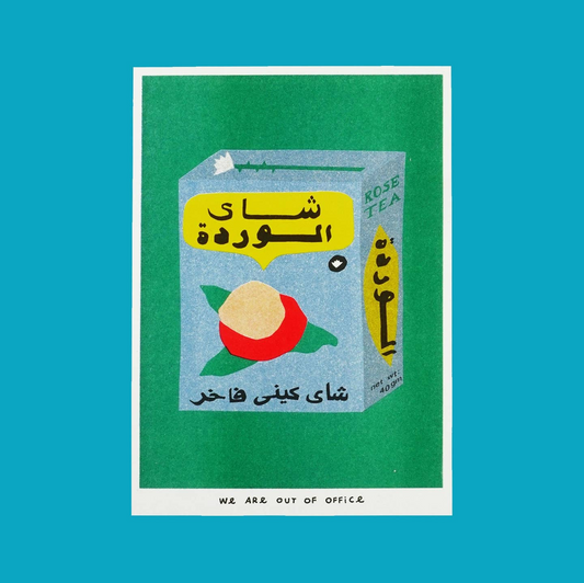 Risograph Print - Package of Rose Tea