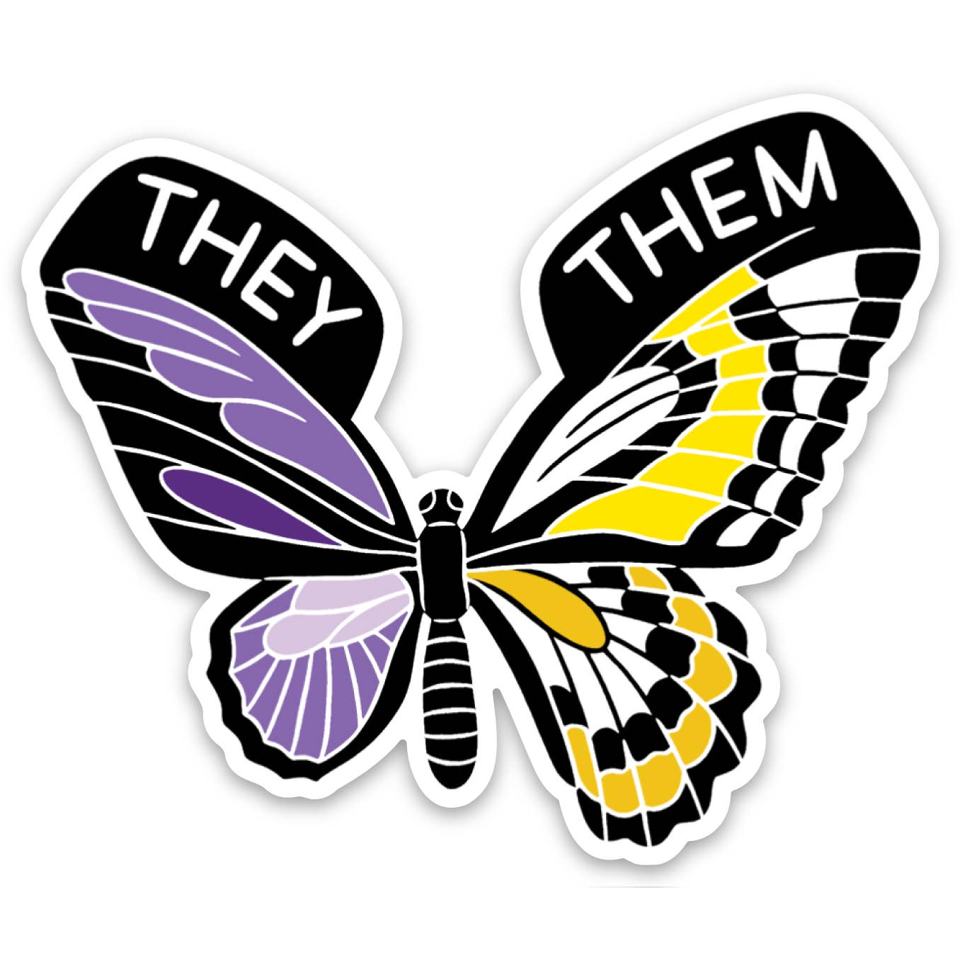 Sticker - Non-Binary Butterfly
