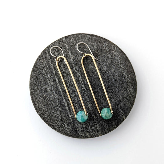 Amazonite Mixed Metal Dangles : Made to Order