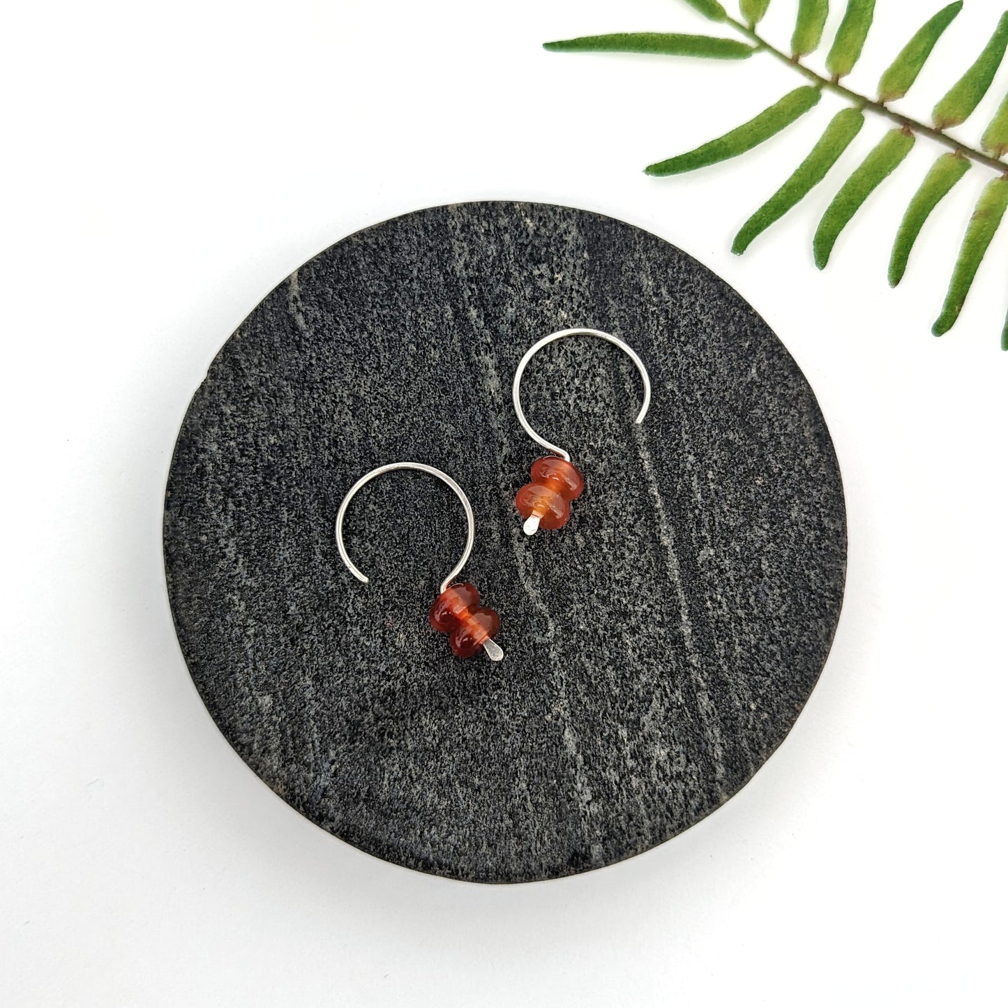 Hook Earrings : Carnelian : Made to Order