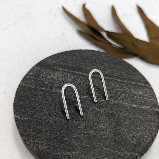 Sterling Silver Arch Studs
